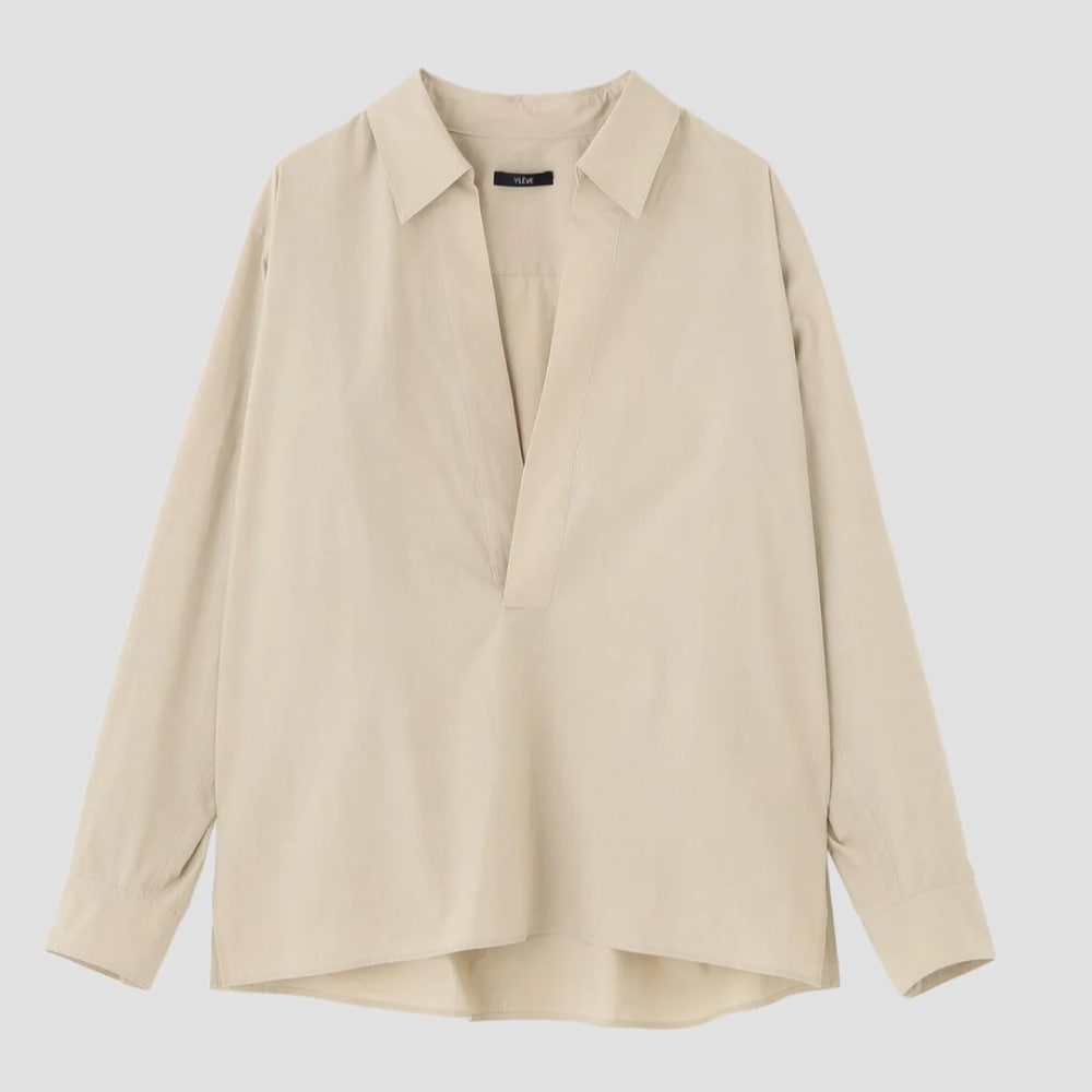 YLEVE(イレーヴ) COTTON SILK TYPEWRITER SKIPPER SHIRT