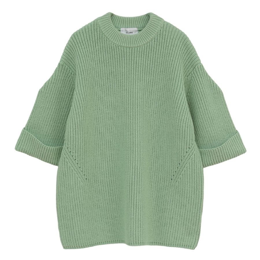 CLANE(クラネ) OVER HALF SLEEVE KNIT TOPS