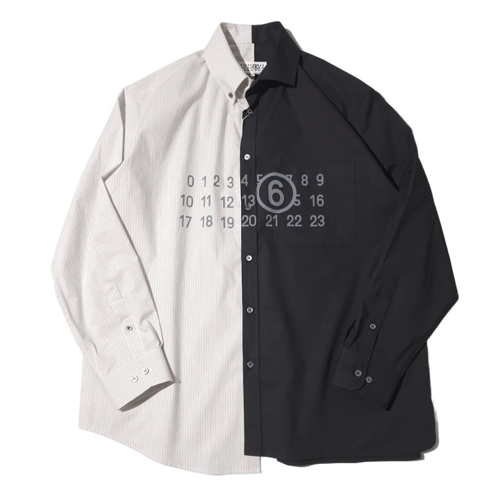 MM6 Maison Margiela(エムエムシックスメゾンマルジェラ) ツートーン コットンポプリン シャツ