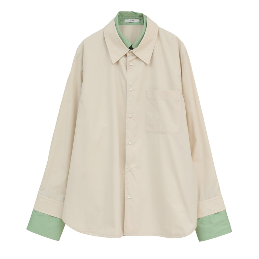 CLANE(クラネ) TWO TONE LAYERED SHIRTS