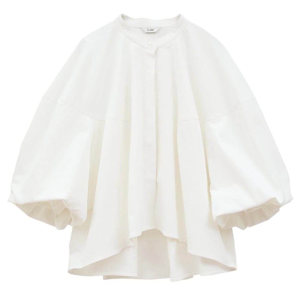 CLANE(クラネ) VOLUME SLEEVE STAND NECK SHIRTS
