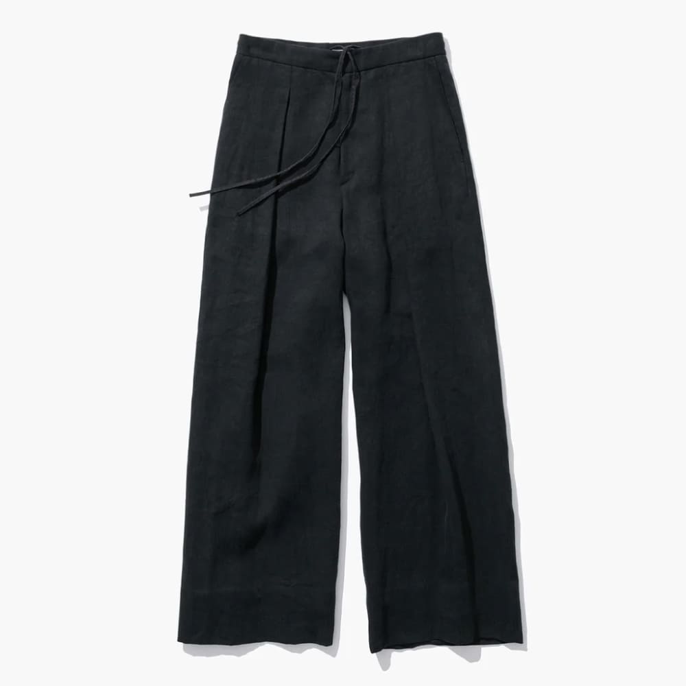 ATON(エイトン) LINEN TWILL TUCKED EASY PANTS