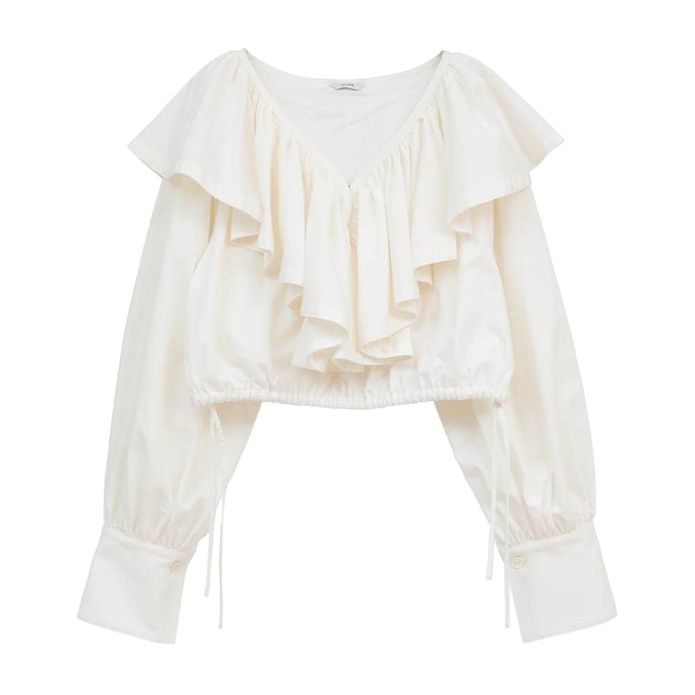 CLANE(クラネ) FRILL COLLAR SHORT BLOUSE