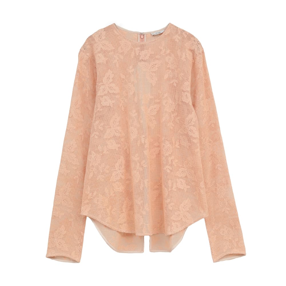 CLANE(クラネ) BACK DESIGN FLOWER LACE TOPS