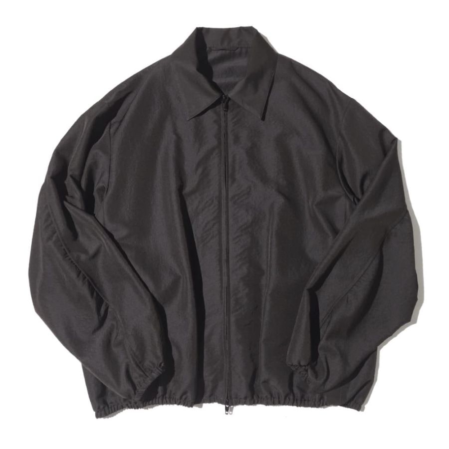 ssstein(シュタイン) WOOL SILK COLLARED ZIP JACKET
