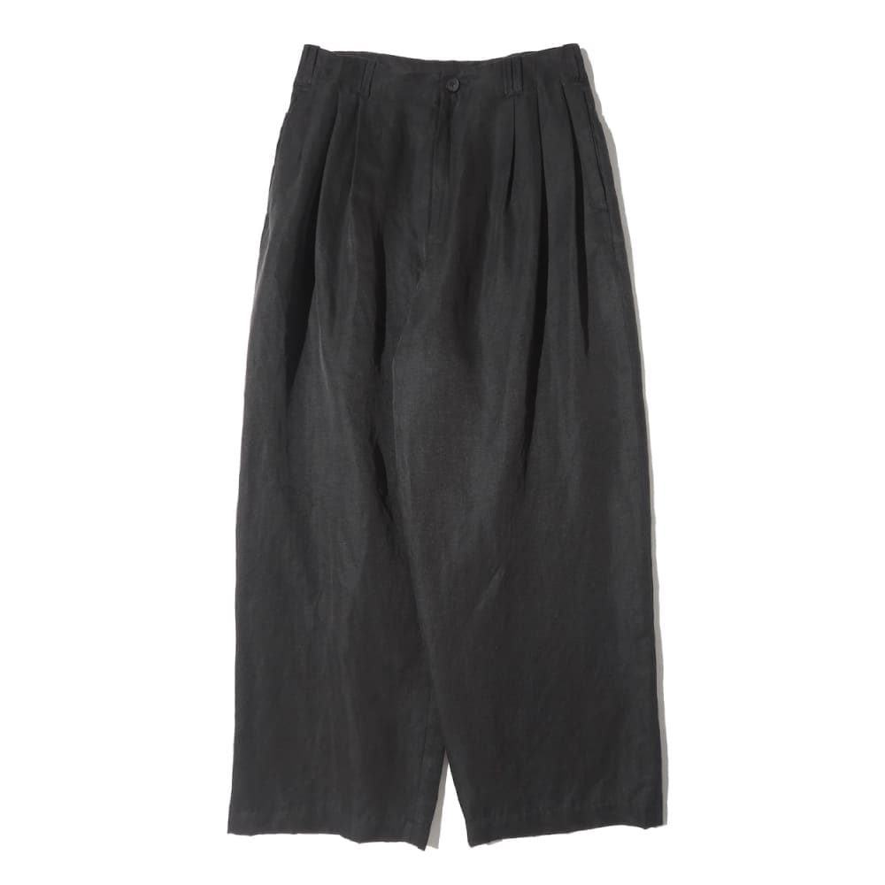 YOKE(ヨーク) Linen Silk Kersey 3pleated Tapered Trousers