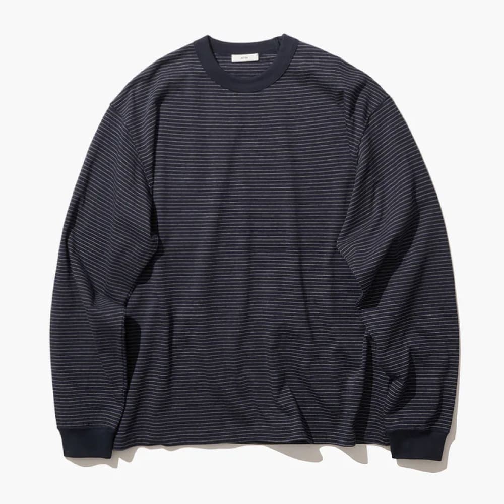 ATON(エイトン) SUVIN DOUBLE JERSEY CREW NECK PULLOVER