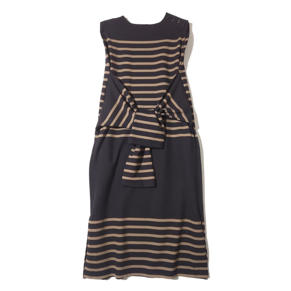 HYKE(ハイク) TIE-DETAIL BASQUE DRESS
