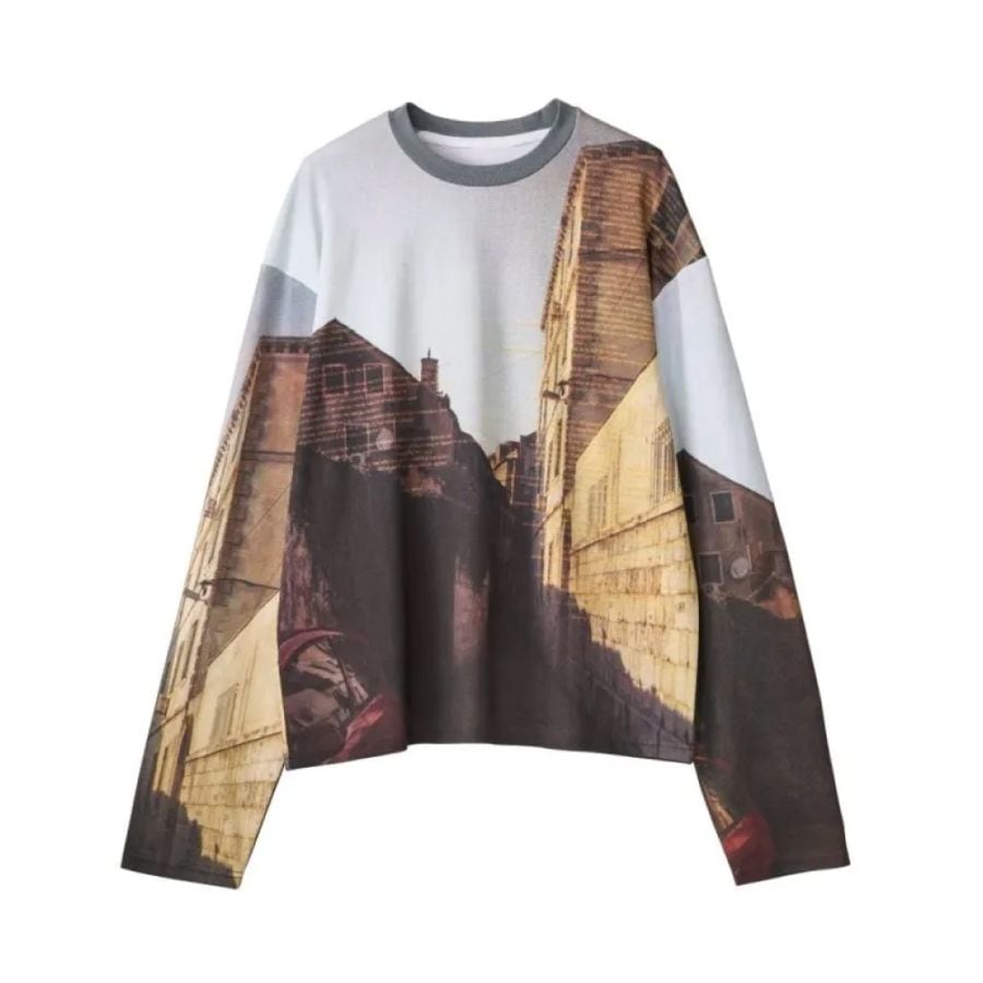 クヌースマーフ　scenery print long sleeve tee Knuth Marf(クヌースマーフ) scenery print long sleeve tee