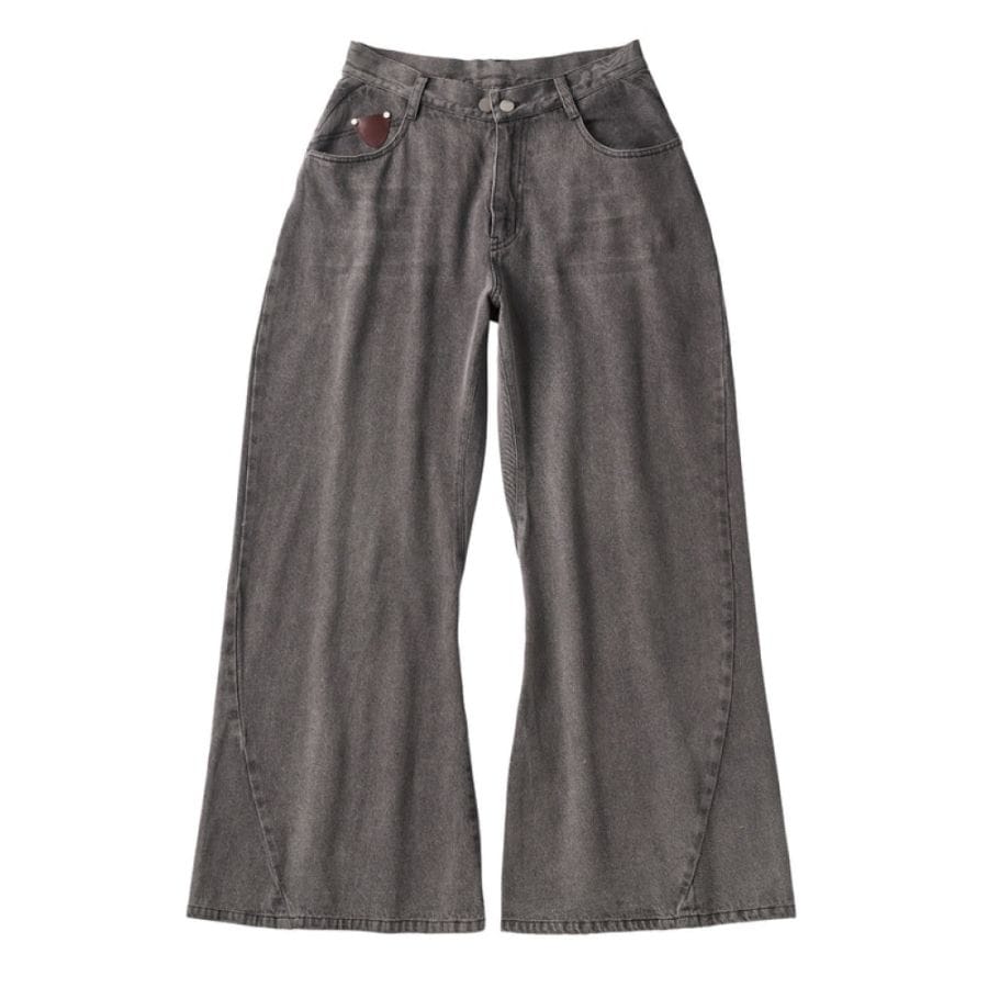 Knuth Marf(クヌースマーフ) wide bell-bottom denim pants - COLDBECK