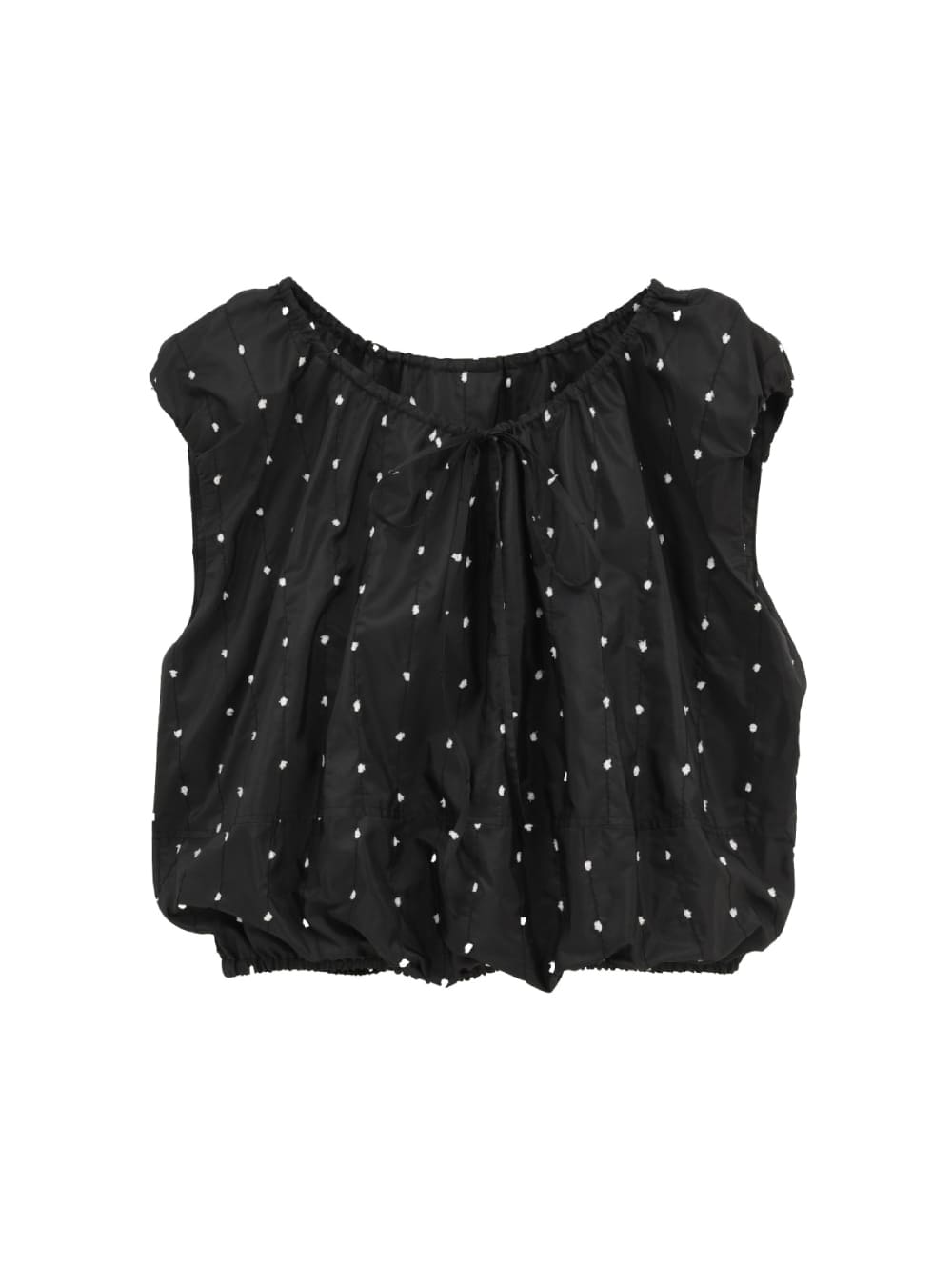 CLANE(クラネ) W FACE DOT SLEEVELESS RIBBON TOPS
