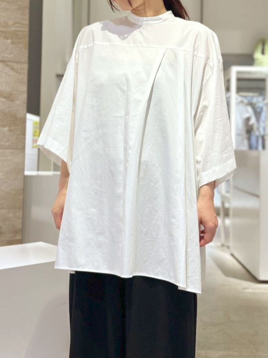 ENFOLD(エンフォルド) SOLID HEXAGON BLOUSE