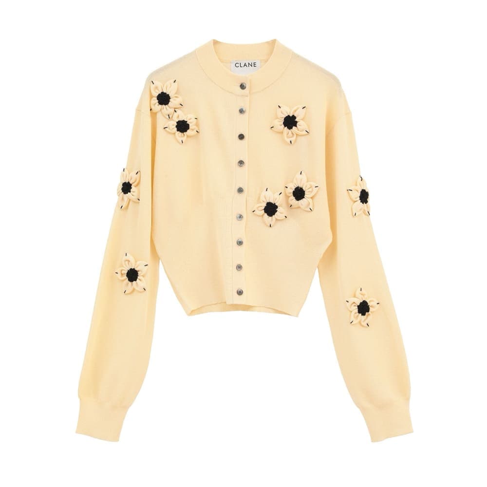 CLANE(クラネ) FLOWER MOTIF KNIT CARDIGAN