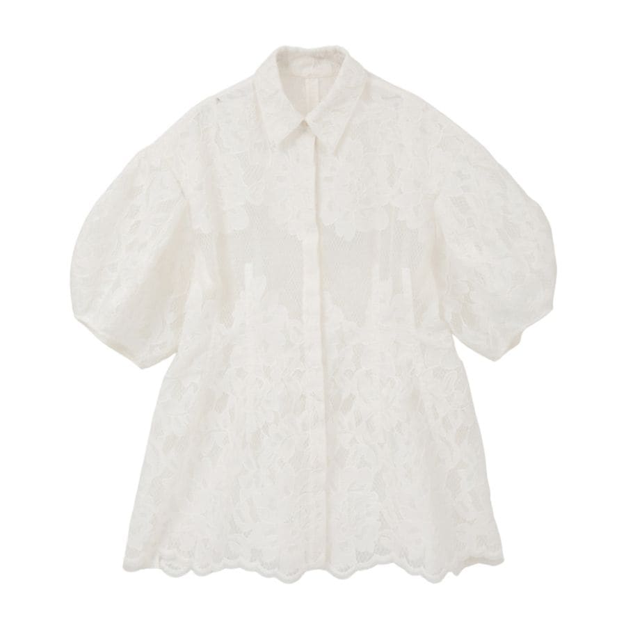 CLANE(クラネ) FLOWER LACE WAIST SHAPE TOPS