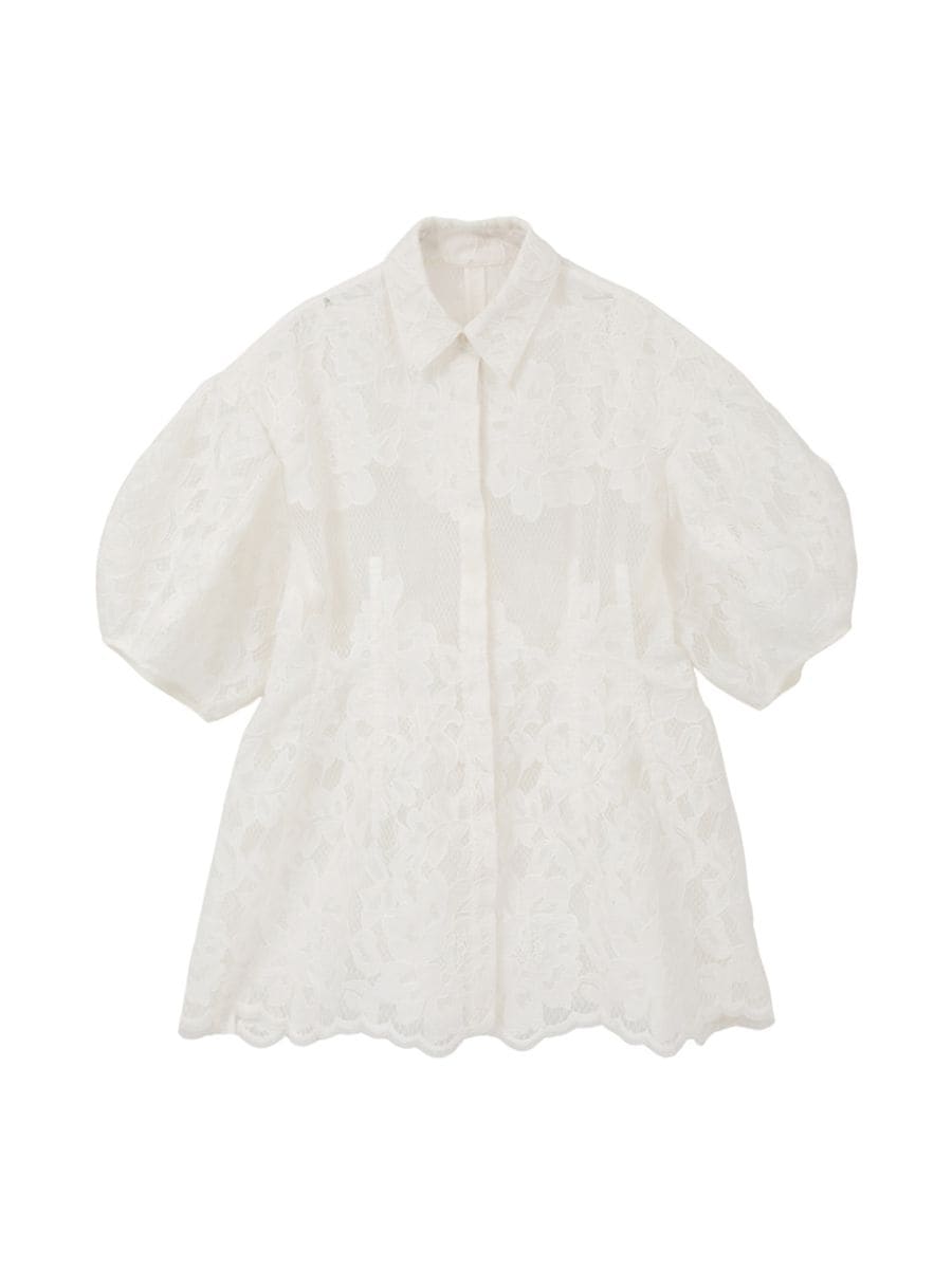 CLANE(クラネ) FLOWER LACE WAIST SHAPE TOPS