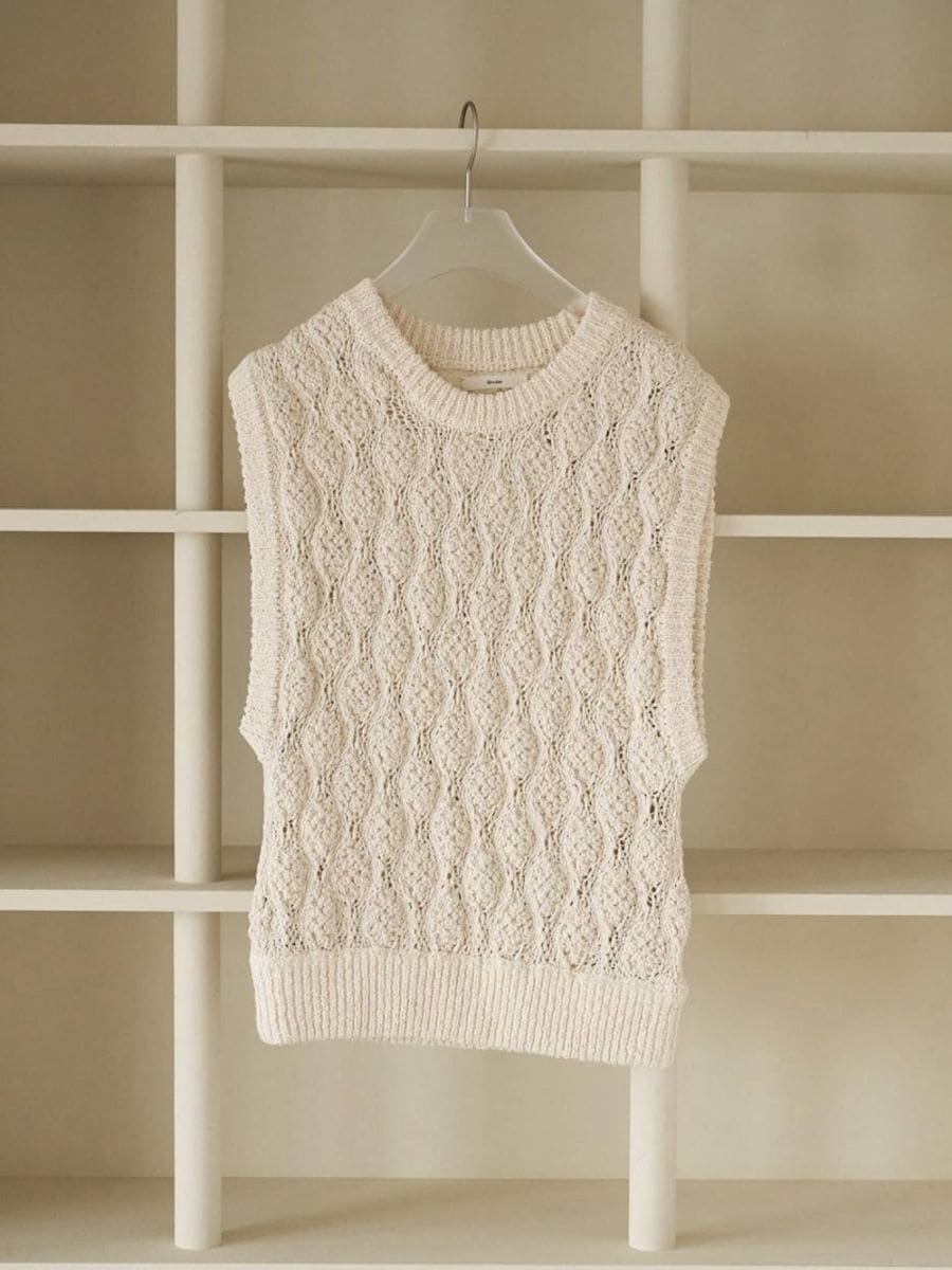 anuke(アンヌーク) Slub Pattern Vest
