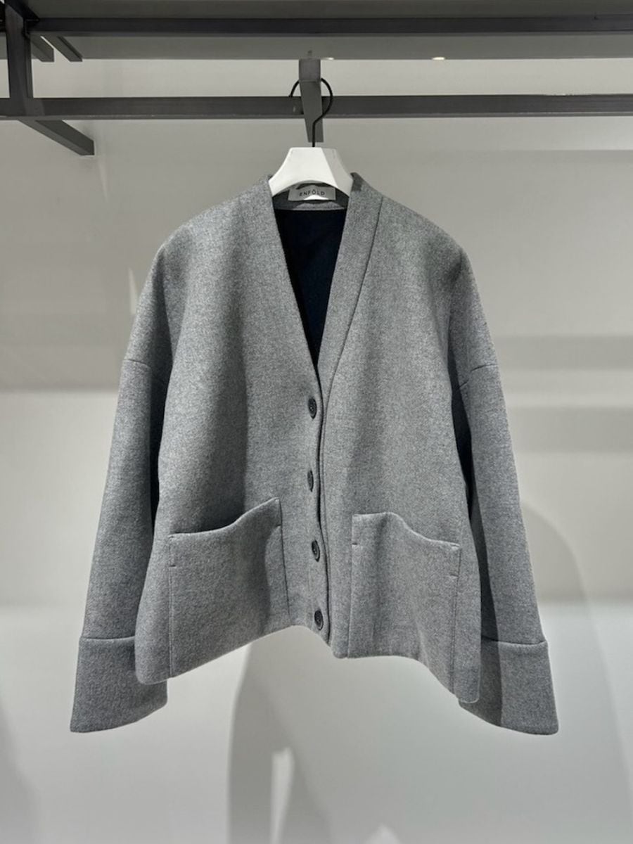 ENFOLD エンフォルド 長袖 カーディガン グレー ENFOLD(エンフォルド) BOX CARDIGAN - COLDBECK ONLINE（コールベック