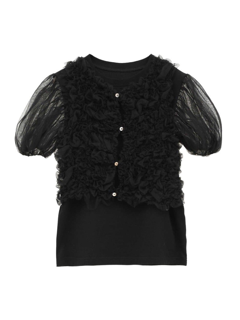 CLANE(クラネ) TULLE VEST LAYERED TOPS - COLDBECK ONLINE（コール