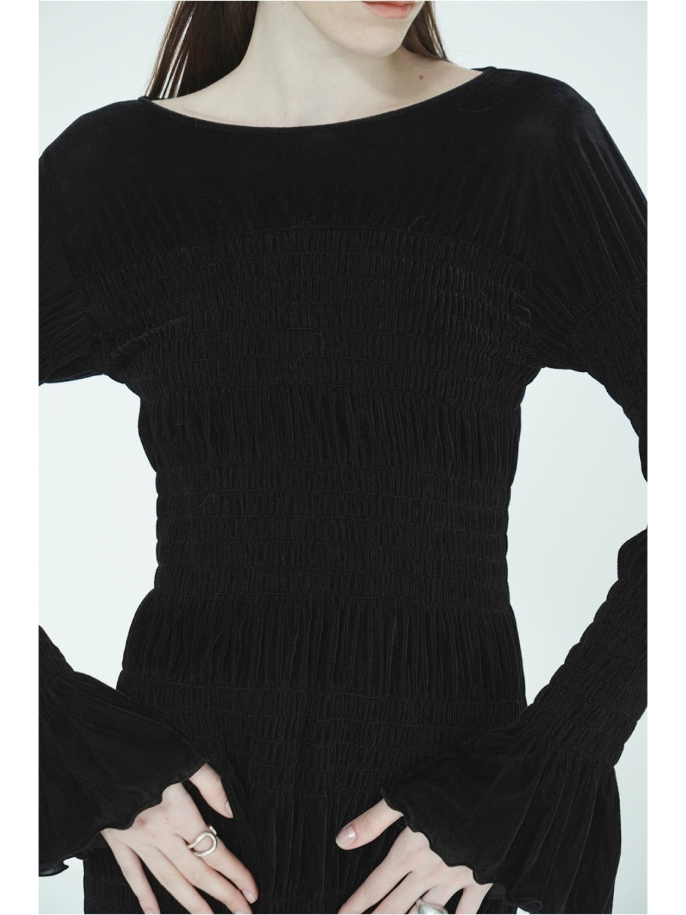 CLANE(クラネ) SHIRRING LONG ONEPIECE - COLDBECK ONLINE（コール