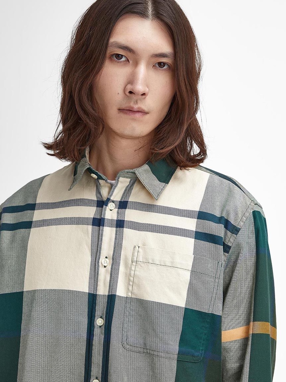 Barbour タータンチェックシャツ Sサイズ スモール タータンチェック レギュラーカラー シャツ（シャツ