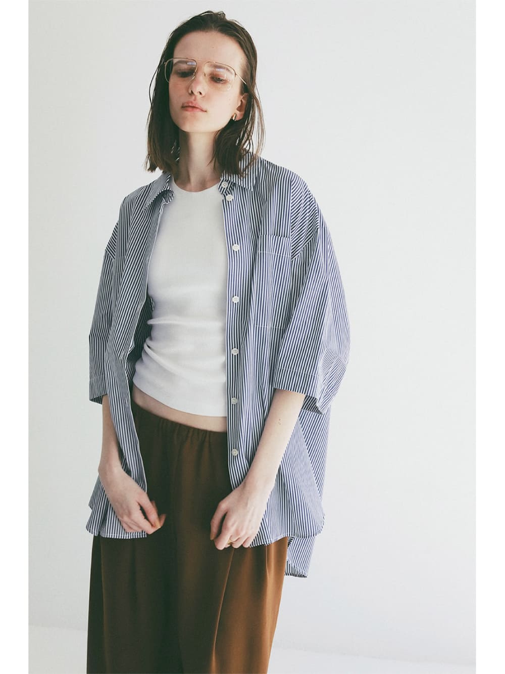CLANE(クラネ) HALF SLEEVE HUGE SHIRTS