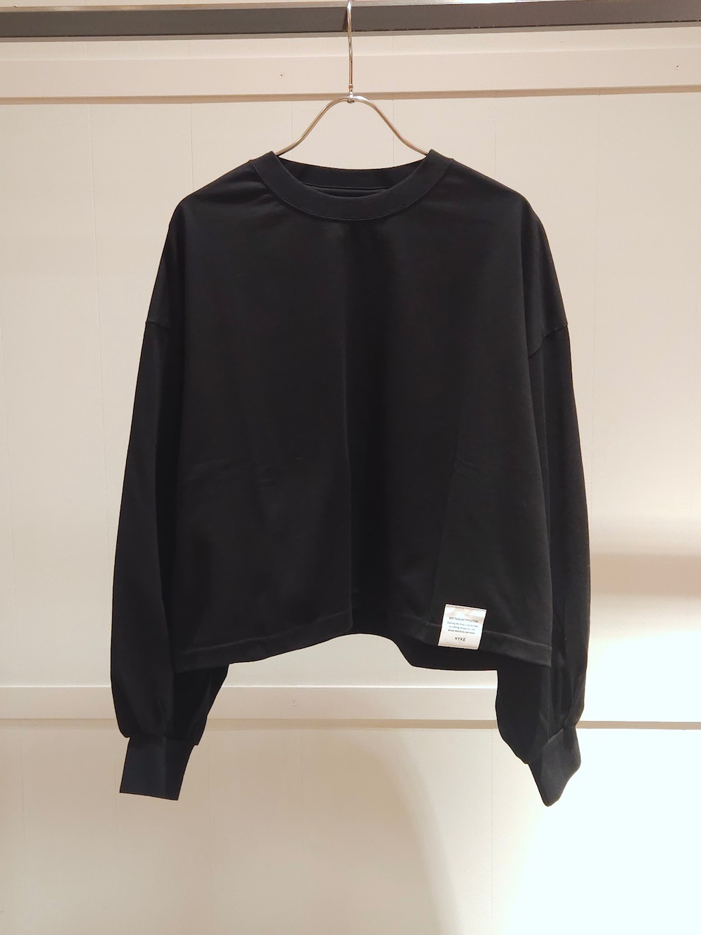HYKE(ハイク) CROPPED LONG-SLV TEE BIG FIT