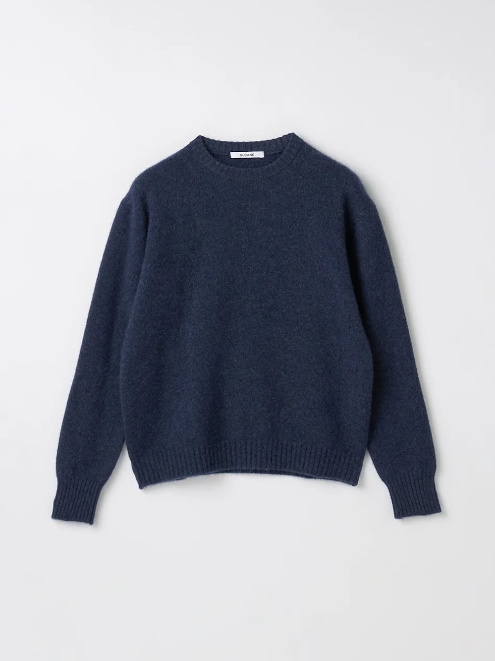 極美品▲SLOANEスローン//クルーネックカットソー▲ ブルー サイズ5 SLOANE(スローン) 7G天竺カシミヤ クルーネック - COLDBECK ONLINE