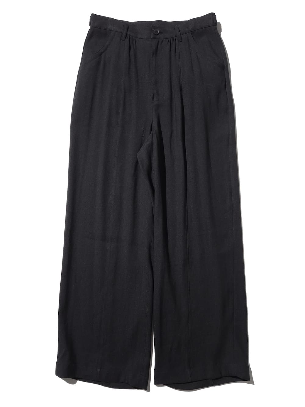 YOKE(ヨーク) LINEN ACETATE FRONT GATHER WIDE TROUSERS - COLDBECK