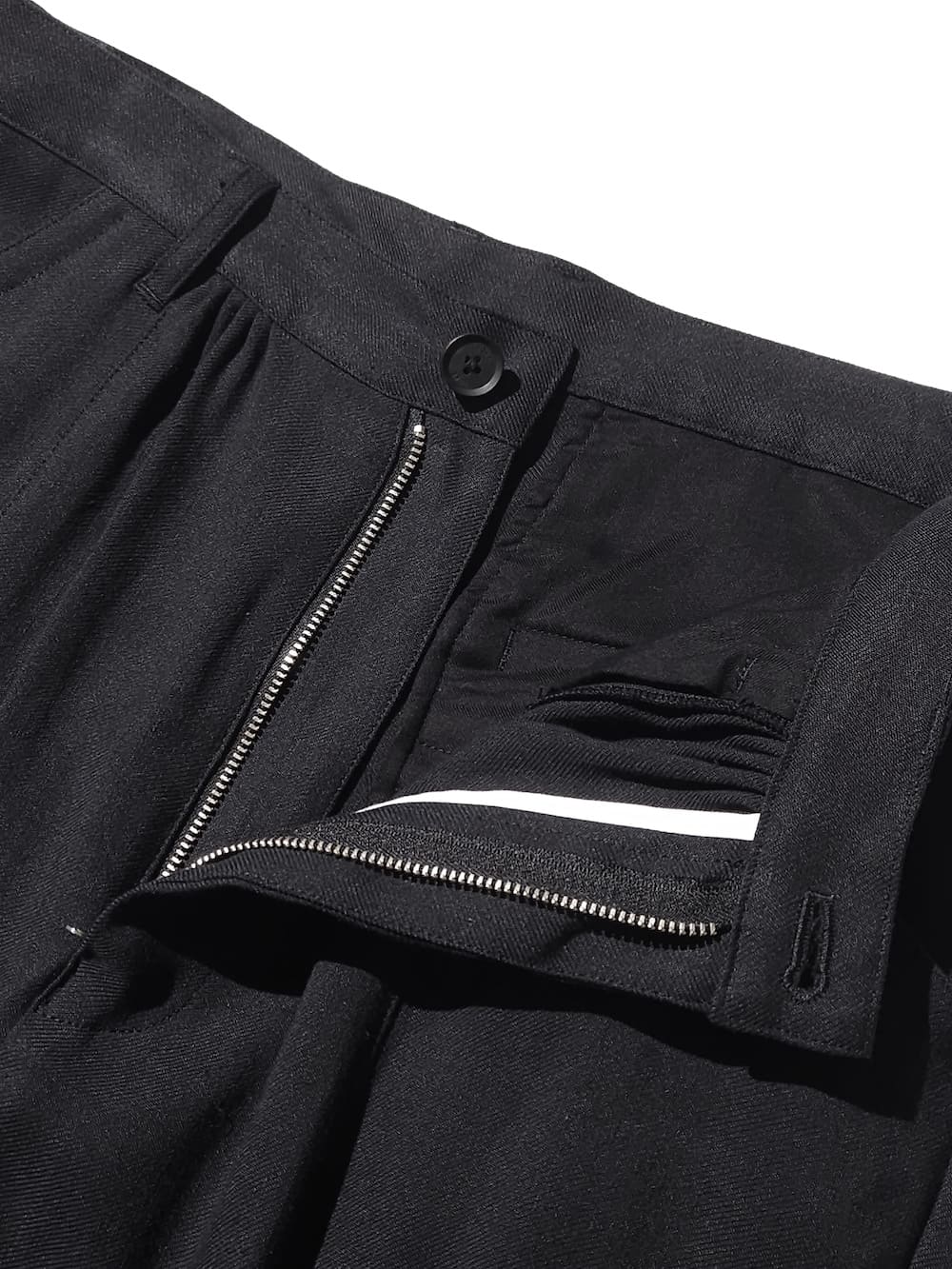 YOKE(ヨーク) LINEN ACETATE FRONT GATHER WIDE TROUSERS - COLDBECK