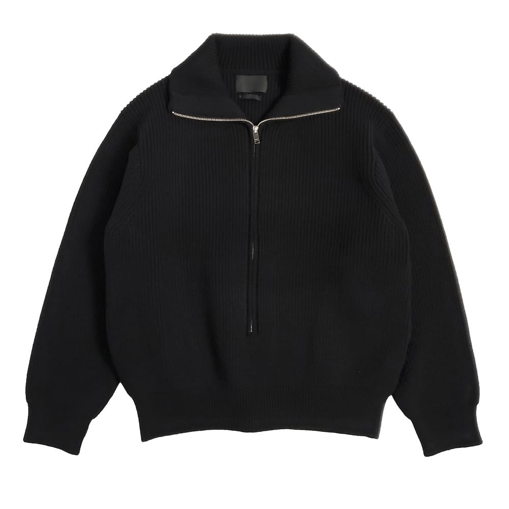 yoke ヨーク 3/4 ZIP PULLOVER SWEAT SHIRT YOKE(ヨーク) WOOL 3/4 FRONT ZIP HIGHNECK RIB SWEATER