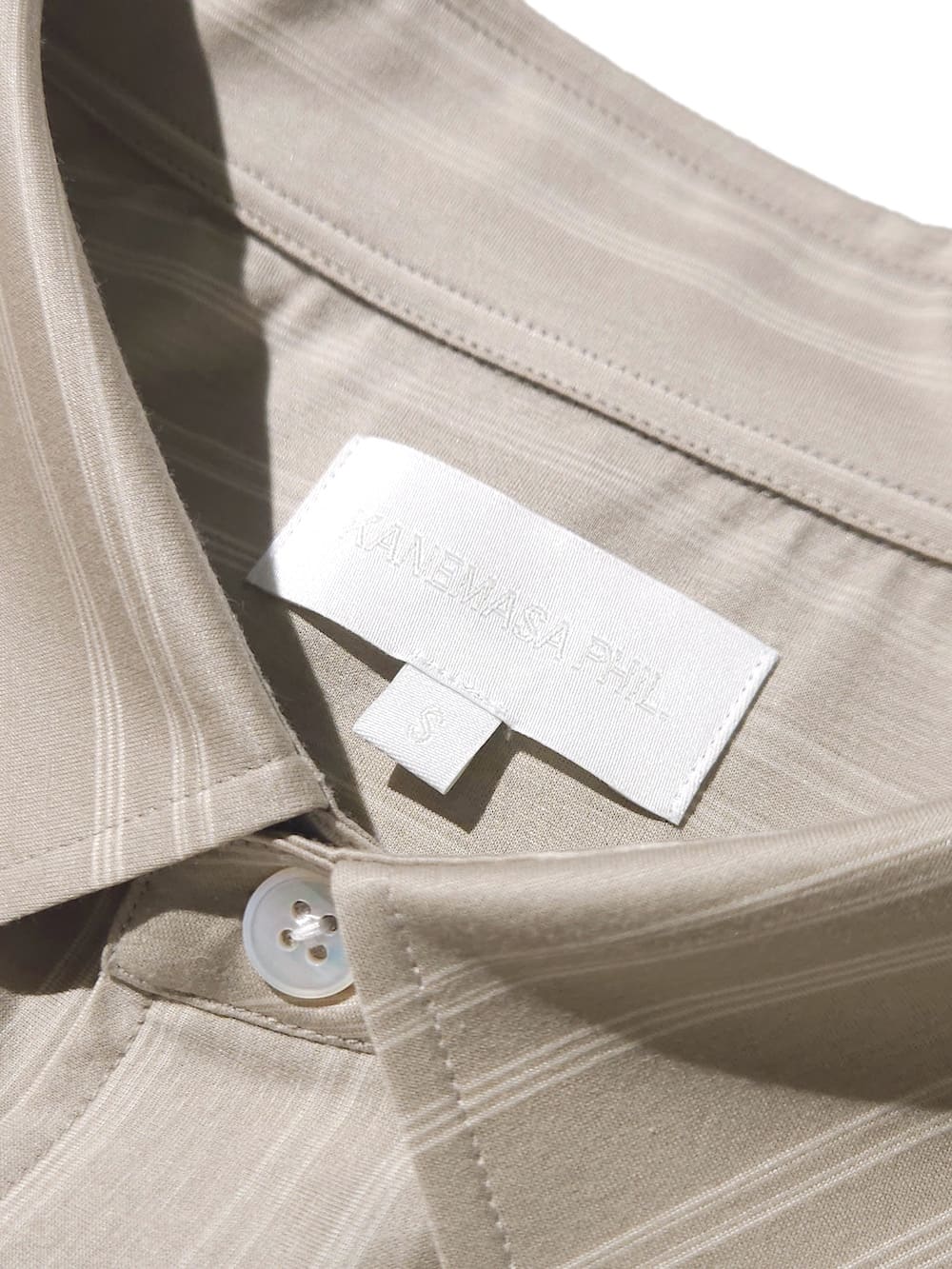 KANEMASA PHIL.(カネマサフィル) 46G Atmosphere Stripe S/S Shirt
