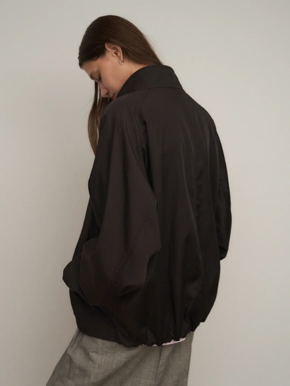 ATON(エイトン) NYLON TWILL OVERSIZED HARRINGTON JACKET