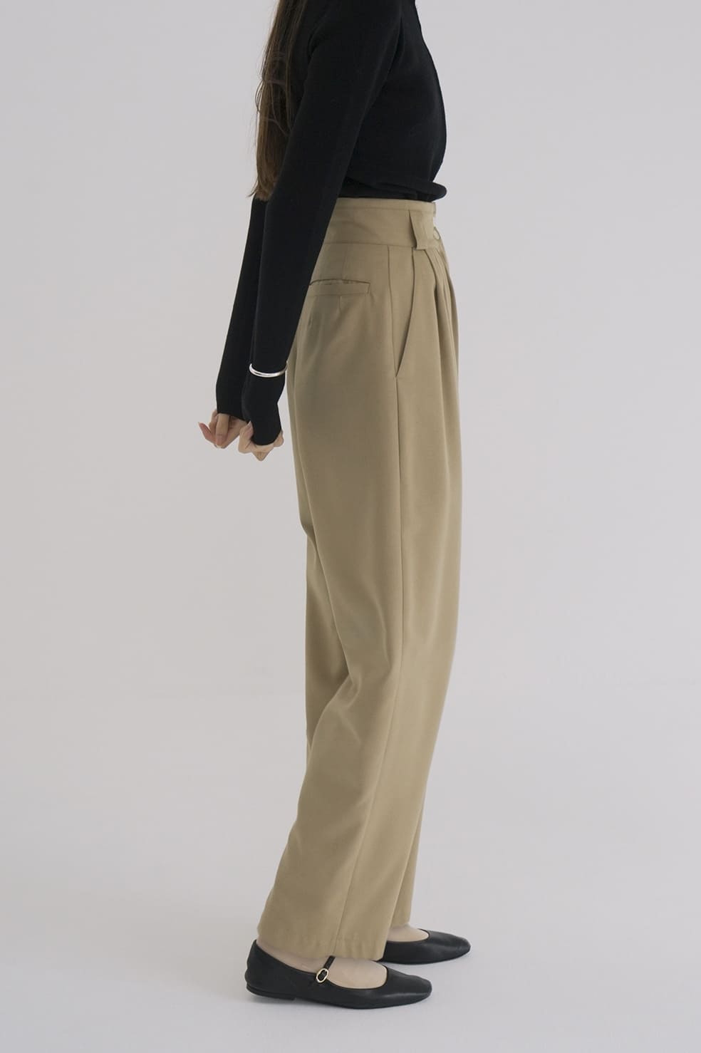 【SALE】CLANE(クラネ) WIDE BELT TUCK PANTS