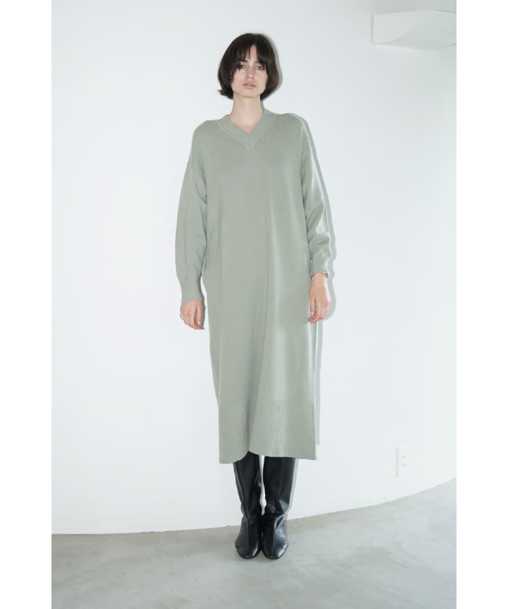 CLANE(クラネ) V NECK LOOSE KNIT ONEPIECE - COLDBECK ONLINE（コール