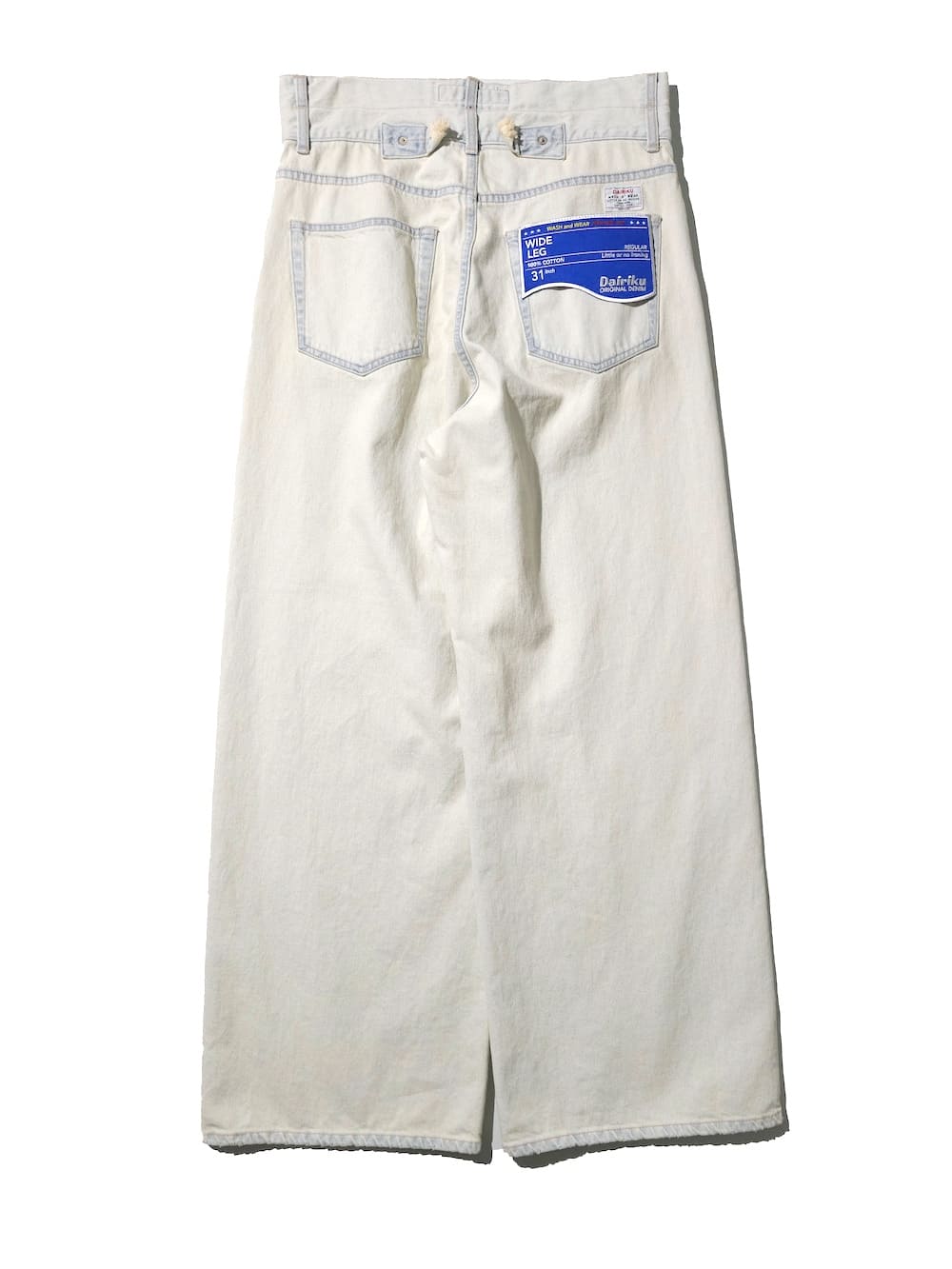 SALE】DAIRIKU(ダイリク) Ice Wash W-Velt Wide Denim Pants