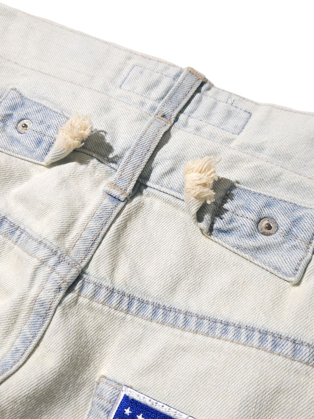 SALE】DAIRIKU(ダイリク) Ice Wash W-Velt Wide Denim Pants