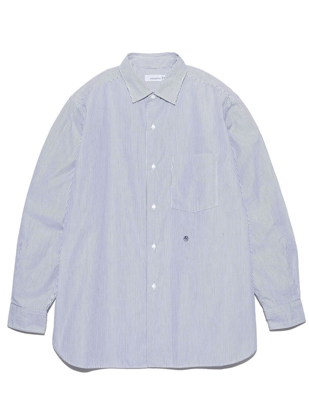【SALE】nanamica(ナナミカ) Regular Collar Stripe Wind Shirt