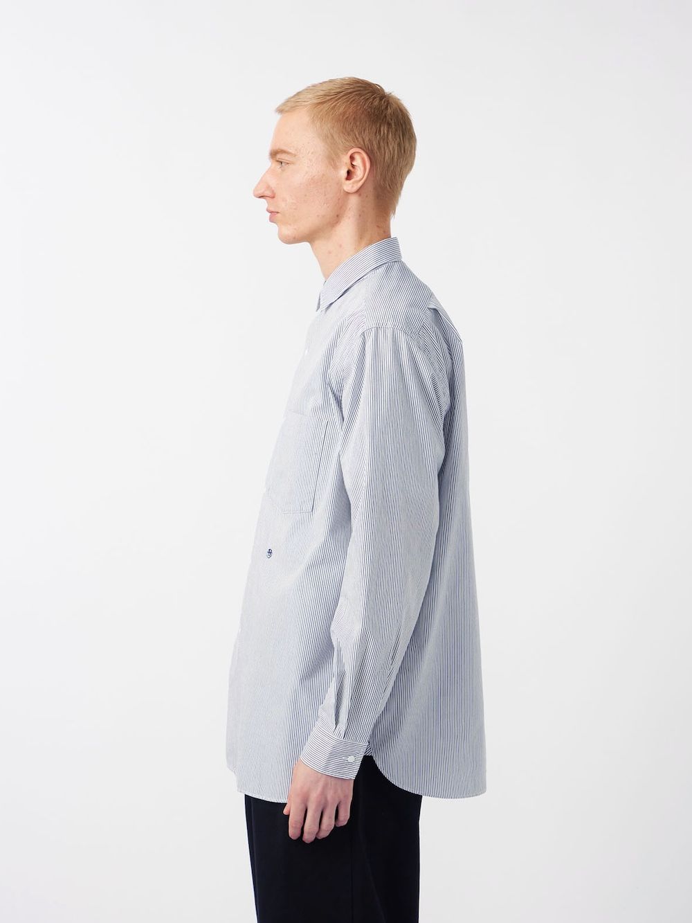 【SALE】nanamica(ナナミカ) Regular Collar Stripe Wind Shirt