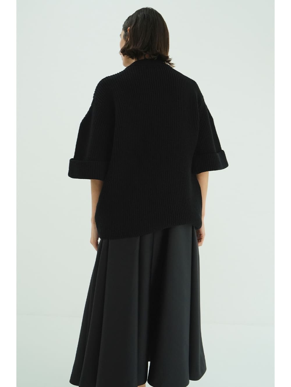 CLANE(クラネ) OVER HALF SLEEVE KNIT TOPS