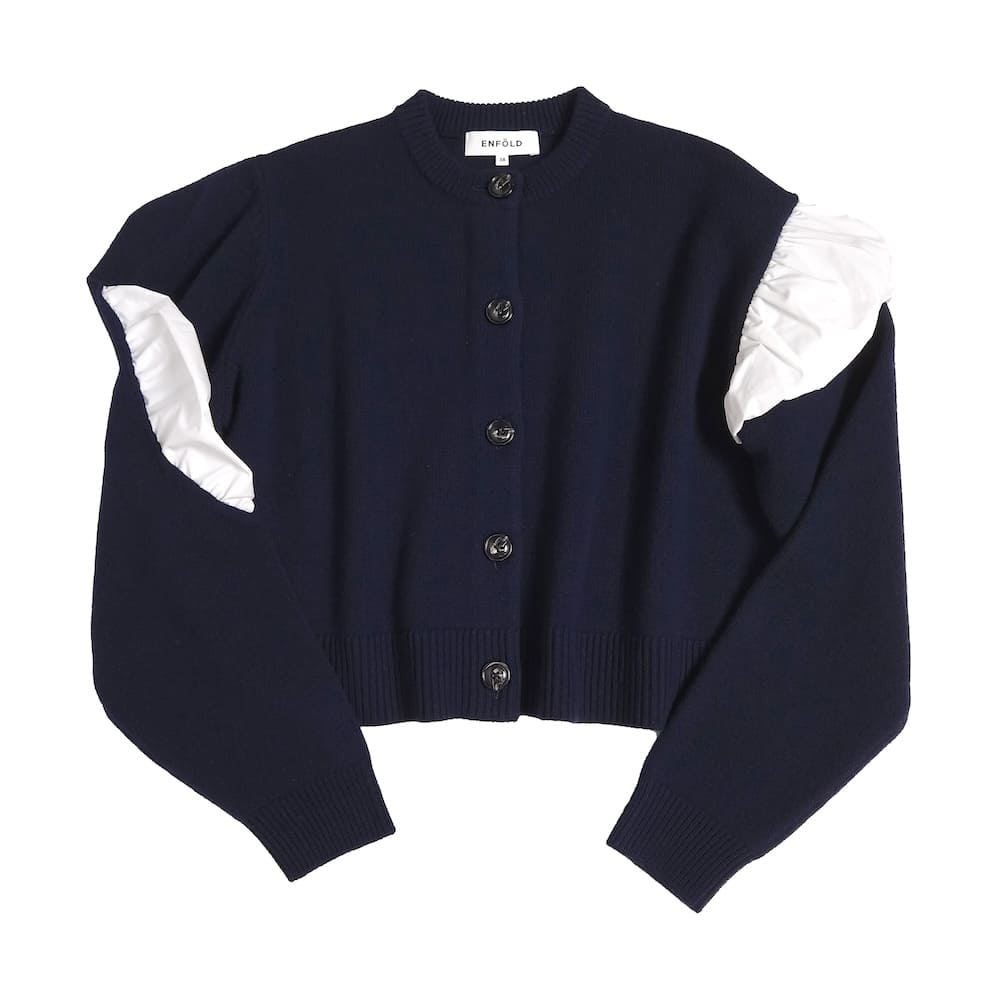 ENFOLD エンフォルド　ネイビー　カーディガン ENFOLD(エンフォルド) LAYERED CARDIGAN - COLDBECK ONLINE