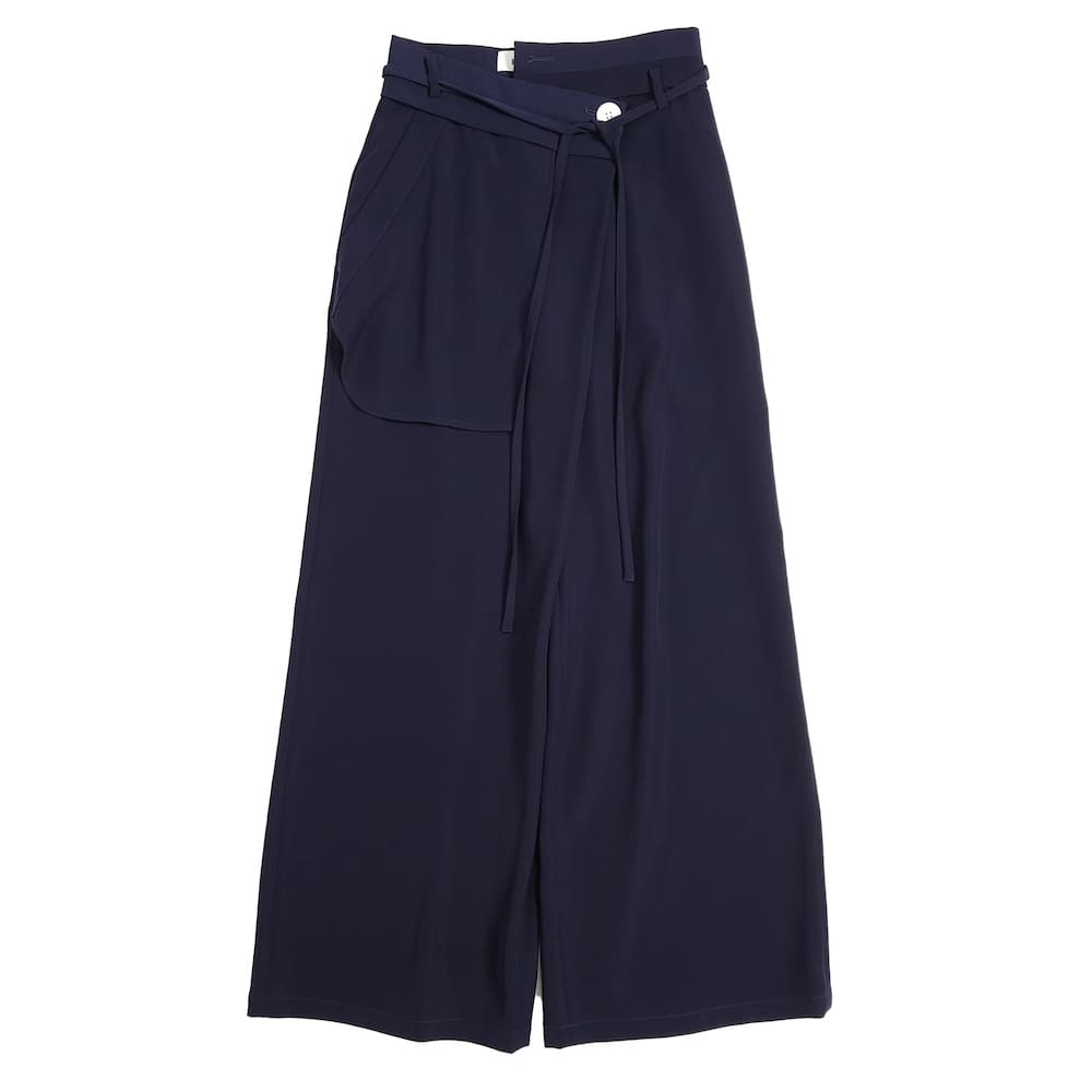 ＢＥＬＴ　ＷＩＤＥ　ＡＳＹＭＭＥＴＲＹ－ＴＲＯＵＳＥＲＳ 新品未使用 ENFOLD(エンフォルド) BELT WIDE ASYMMETRY-TROUSERS - COLDBECK