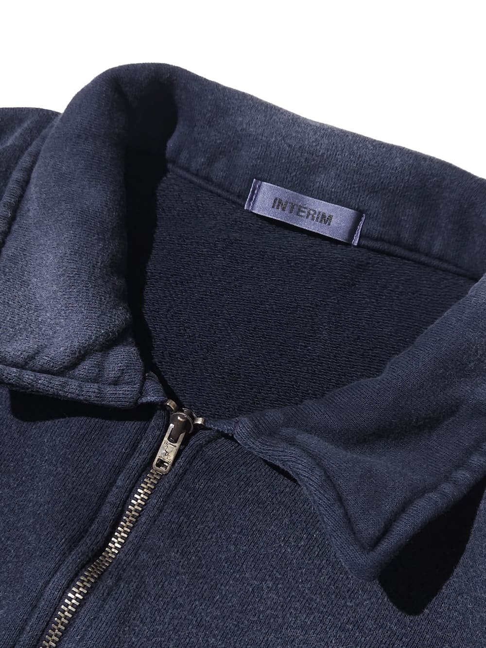 INTERIM(インテリム) VINTAGE FADE HALF ZIP COLLAR SWEAT SHIRT