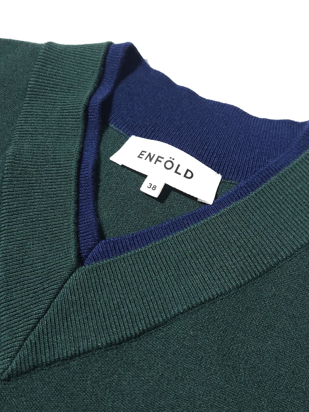 【希少美品試着のみ】ENFÖLD RANDOM-SOLID PULLOVER 中古・古着通販】ENFOLD (エンフォルド) LAYERED CARDIGAN 黄緑