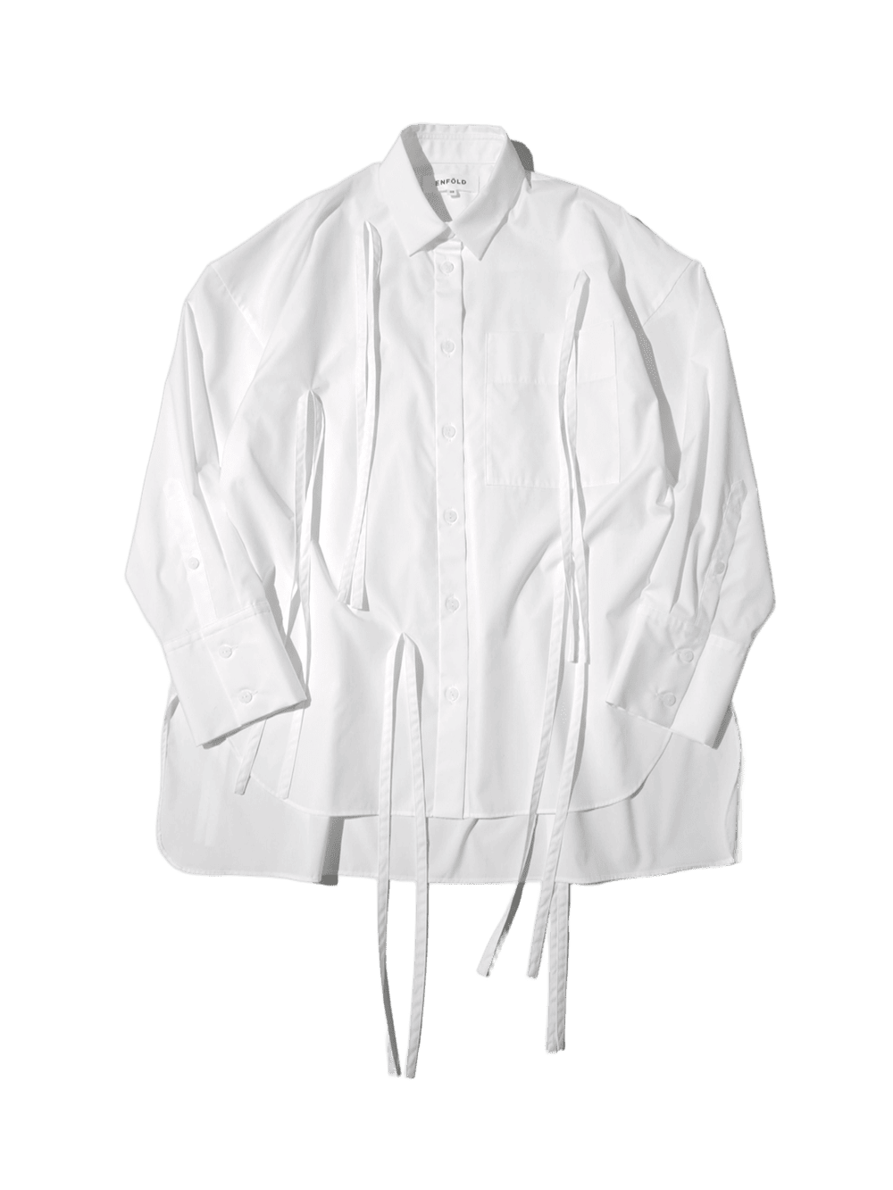 ENFOLD 五部袖 白シャツ コットン エンフォルド ENFOLD(エンフォルド) RIBBON SHIRT - COLDBECK ONLINE（コールベック