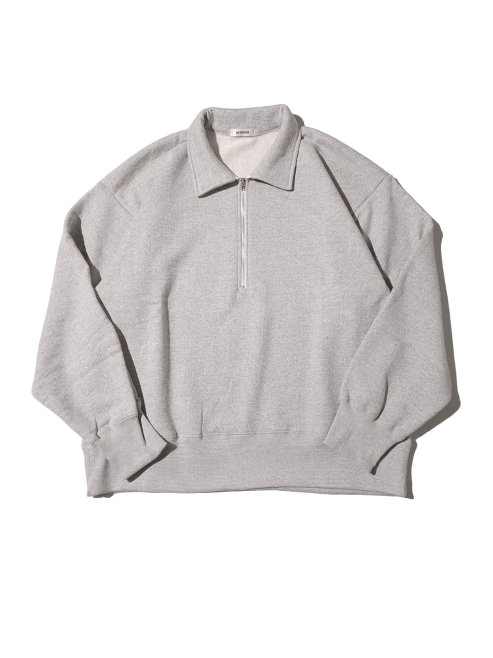 INTERIM(インテリム) HYPER BIG HALF ZIP COLLAR LOOP WHEEL SWEAT SHIRT