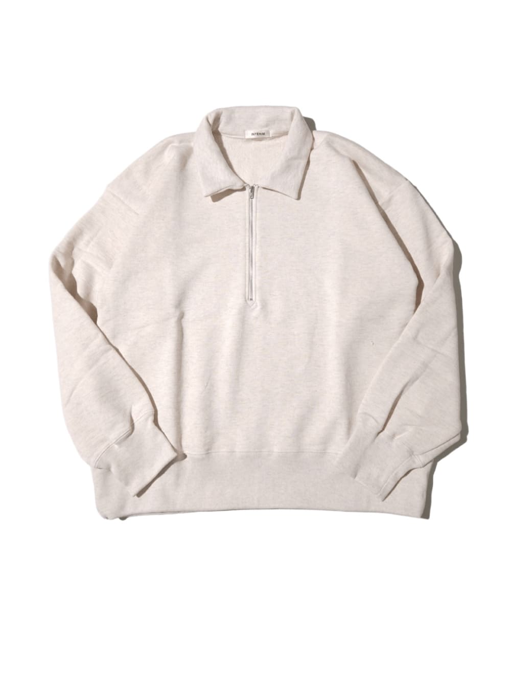 INTERIM(インテリム) HYPER BIG HALF ZIP COLLAR LOOP WHEEL SWEAT SHIRT