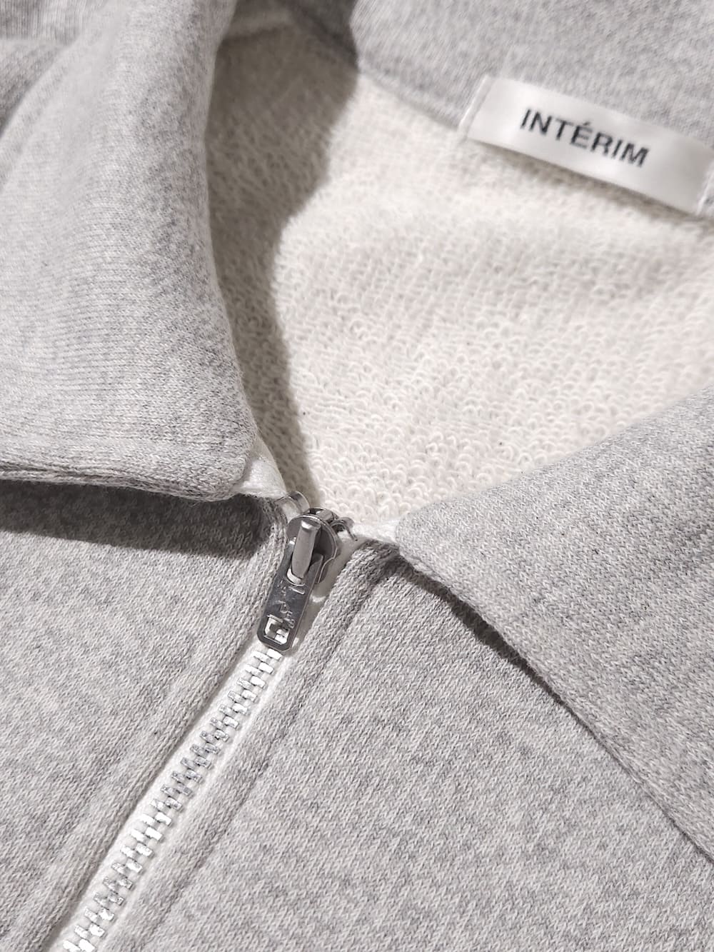 INTERIM(インテリム) HYPER BIG HALF ZIP COLLAR LOOP WHEEL SWEAT SHIRT