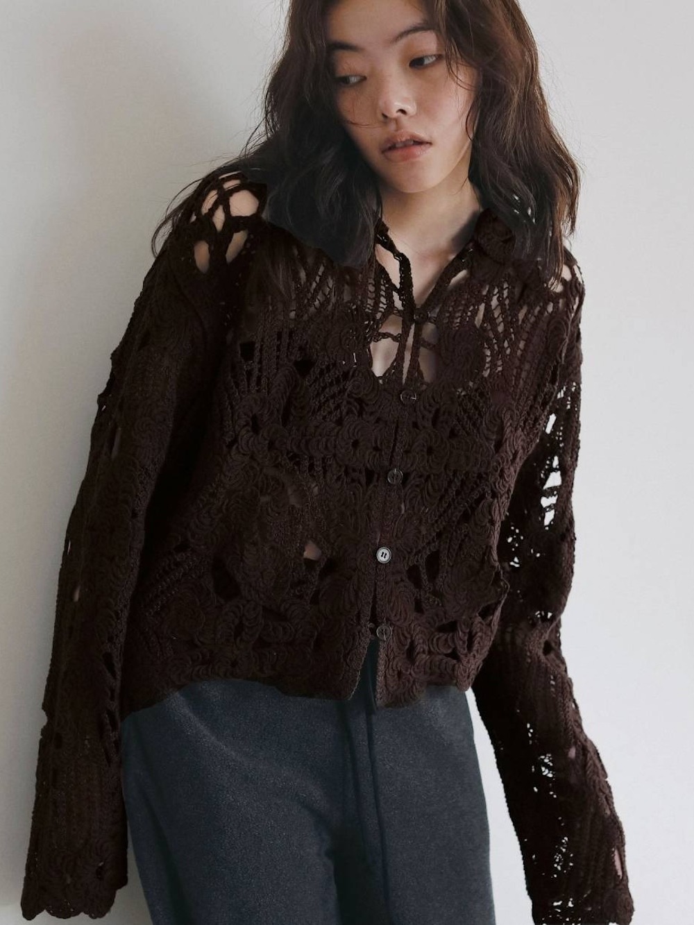 anuke(アンヌーク) Embroidery Over Shirts