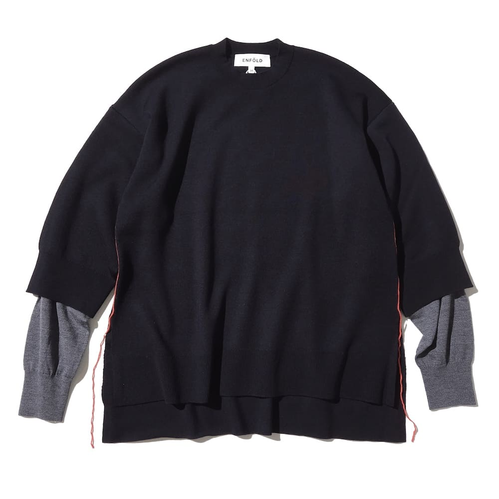 ENFOLD(エンフォルド) LAYERED KNIT PULLOVER
