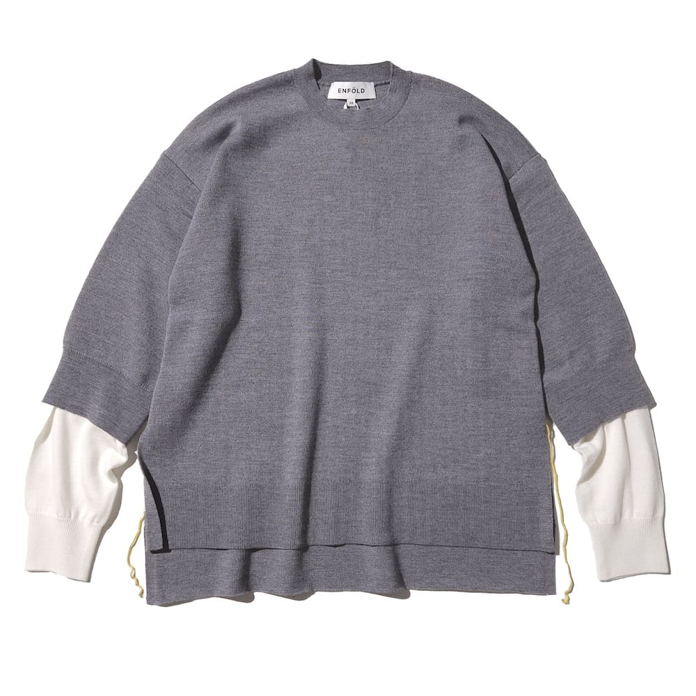 ENFOLD(エンフォルド) LAYERED KNIT PULLOVER